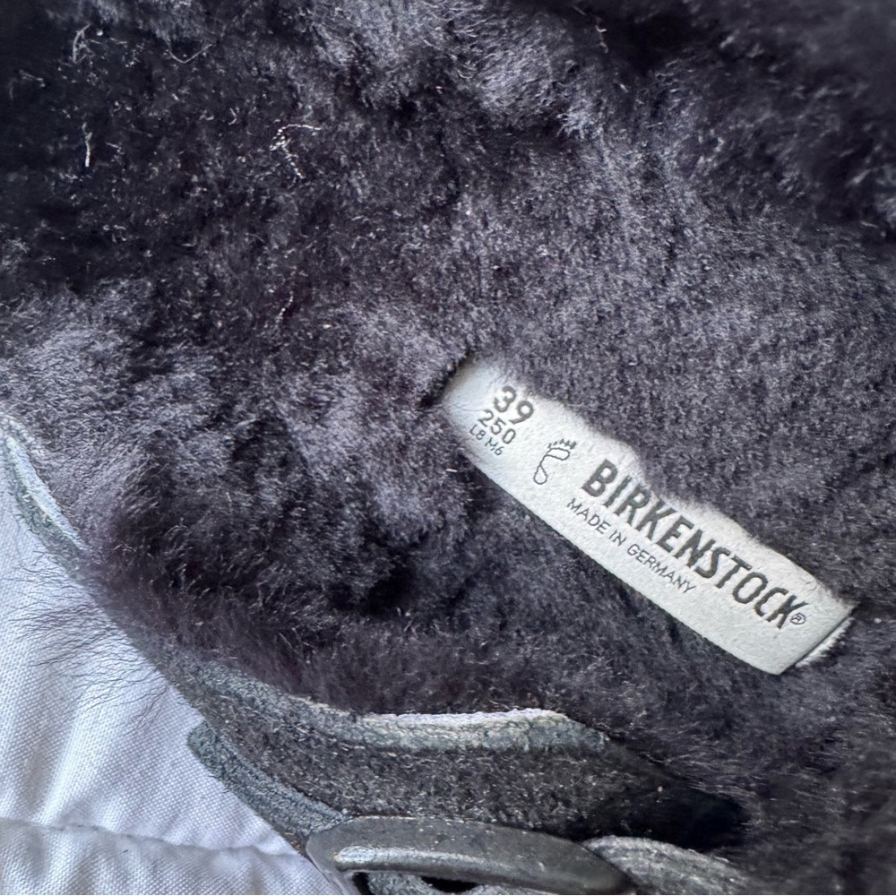 Birkenstock Boston Shearling Suede Leather Clogs - Picture 3 of 4
